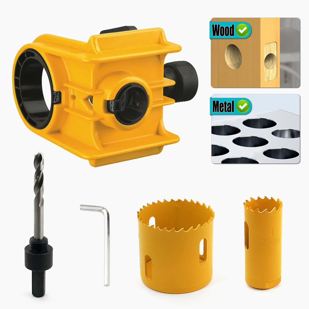 Door Lock Installation Jig Kit Hole Saw Tool for Easy Lockset Installation on Wood and Metal Doors