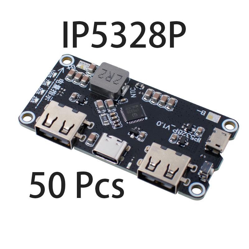 1/5/10/30/50Pcs IP5328P Power Bank Bidirectional Fast Charging Module Mobile Power Main Board 3.7V To 5V 9V 12V Step Up Boost