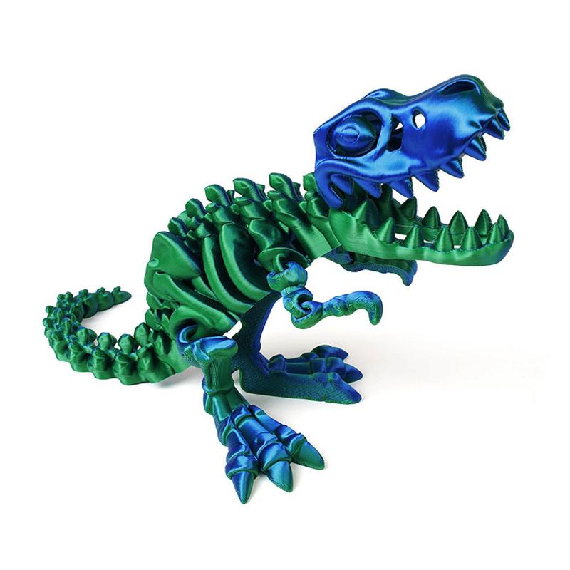 3D-gedrucktes Drachen-Set Bastelmodell Fidget Toy Drehbarer Tyrannosaurus Rex Skelett Dinosaurier Dekoration Geschenk für Kindergeburtstage
