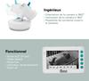 Babyphone - BABYMOOV - Portée de 300m - Caméra YOO Moov Motorisée - Caméra 360° - Grand écran 4,3" (11cm) - Veilleuse et berceuses
