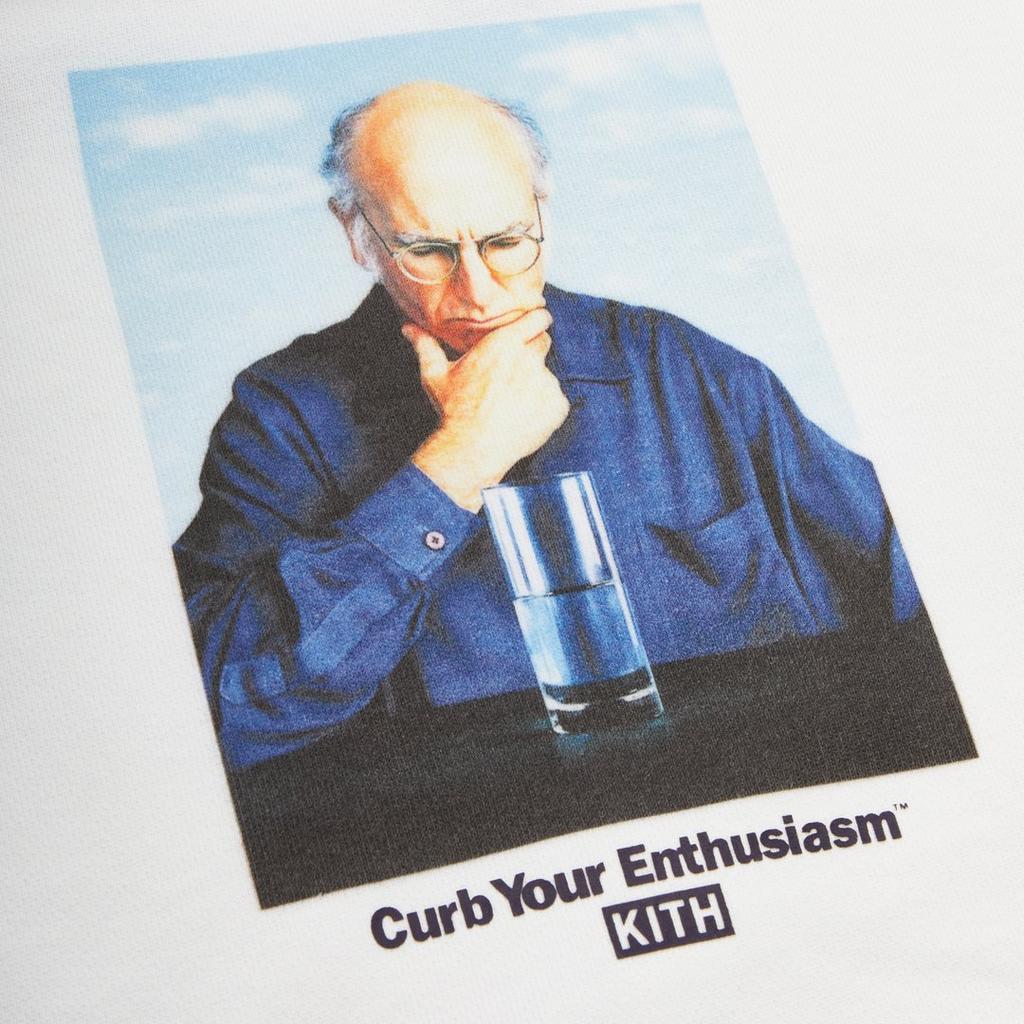 Kith For Curb Your Enthusiasm Perspective Hoodie With Letter Badge And Character Print Men Hoodie White KHM030097-101