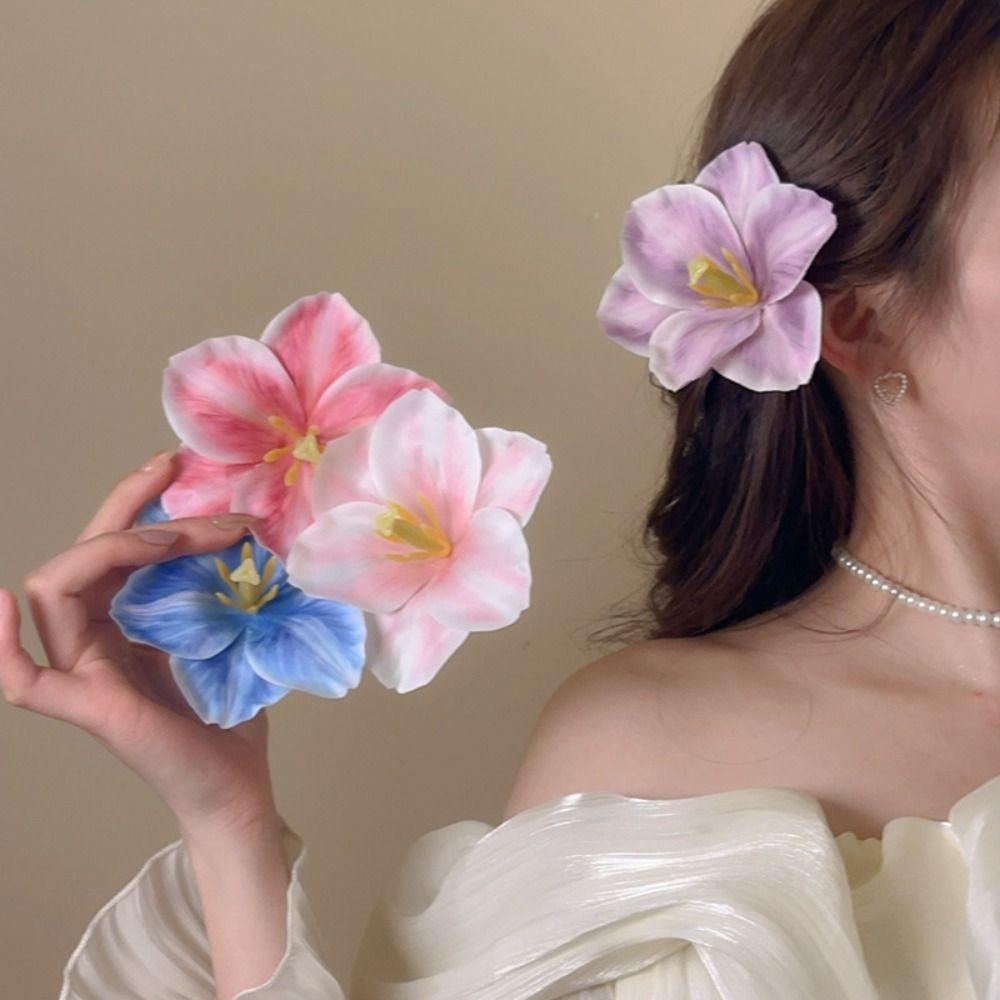Cloth Flower Hair Clip Korean Style Bohemian Style Hair Clip Simple Flower Hairpin  Women
