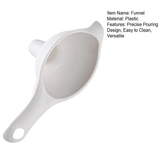 Plastic Funnel, Oil Liquid Funnel with Handle And Pouring Spout, Wide Mouth Kitchen Funnel for Transferring Liquids