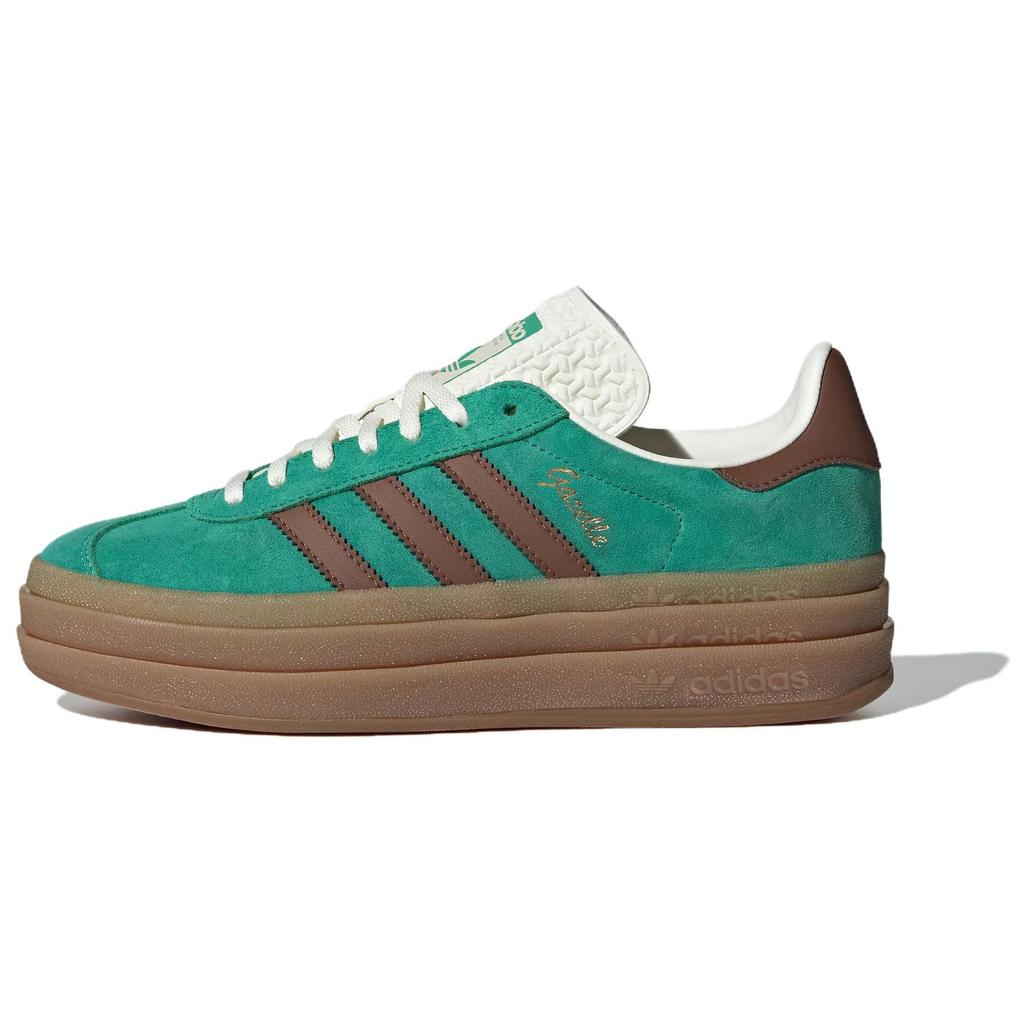 Adidas Originals Gazelle Bold Comfortable Fashion Durable Low-Top Sneakers Women Sneakers Green JP8045