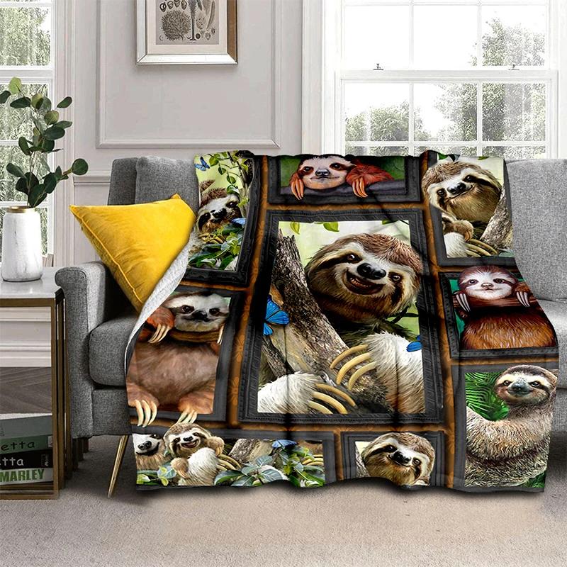 Animal Blanket Elephant Wolf Cow Highland Cattle Dog Flannel Blanket Super Soft Fleece Throw Blanket for Bedroom Couch Sofa Gift