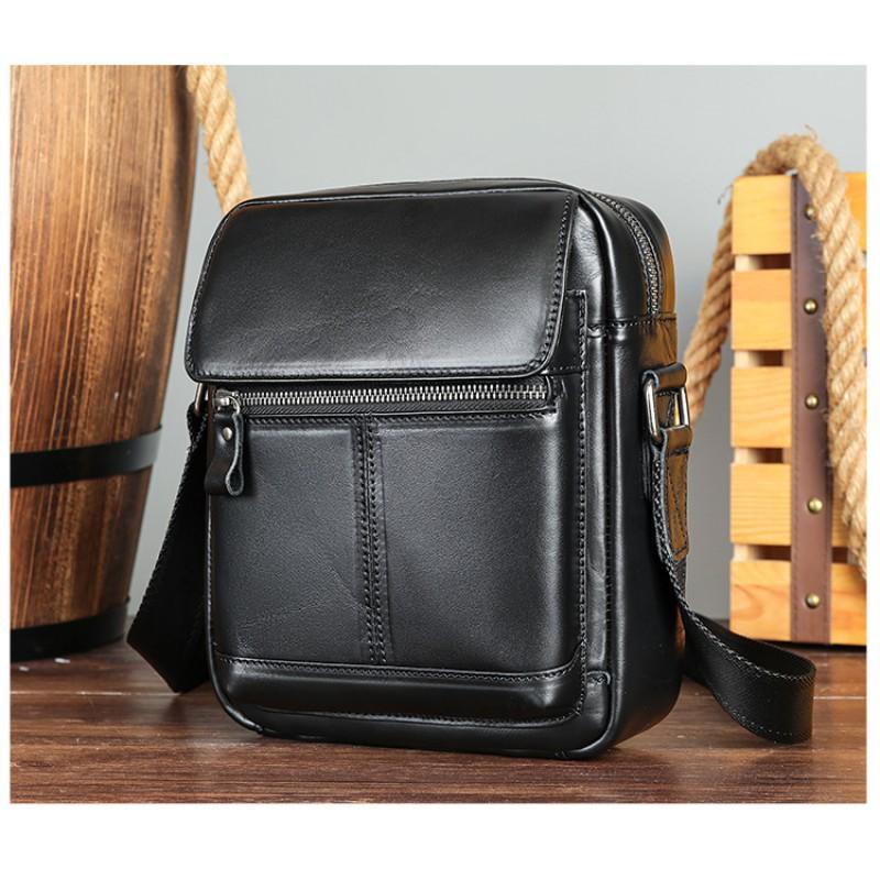 Men's Genuine Leather Shoulder Bag Crossbody Top Layer Cowhide New Business Casual
