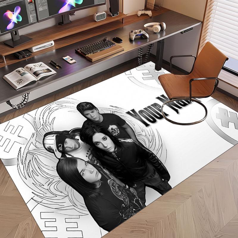 Custom Name Crystal Velvet Rug,Tokio Hotel Comfortable Anti Slip Floor Mat For Room Decoration
