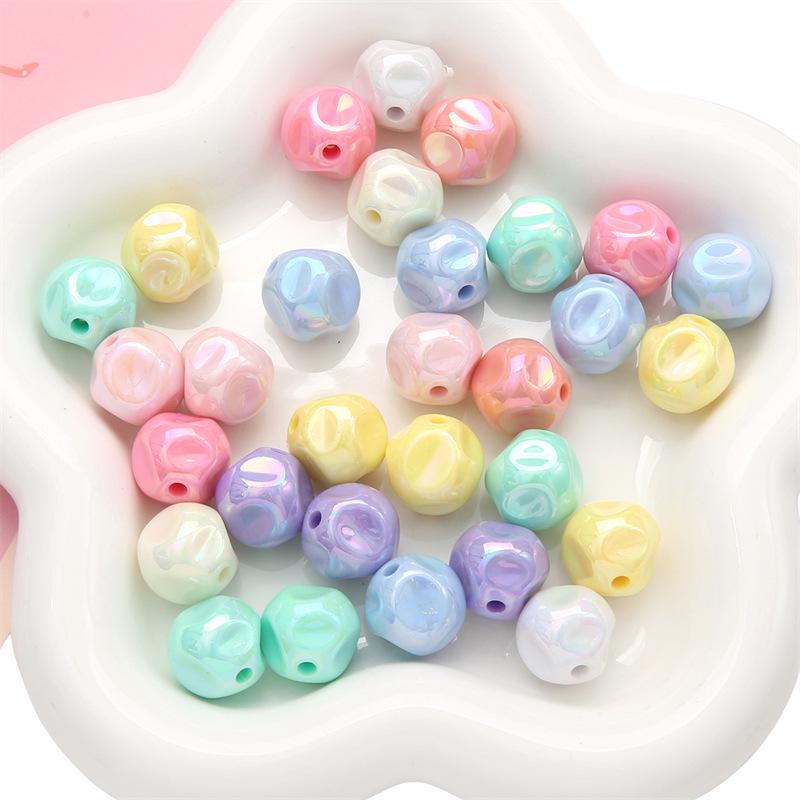 Acrylic Solid Color Beads for DIY Necklace & Bracelet Accessories