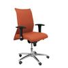 Fauteuil Visiteur Ergonomique Albacete Confidente XL - PIQUERAS Y CRESPO - Tissu Brun BALI - Jusqu'à 160 Kg