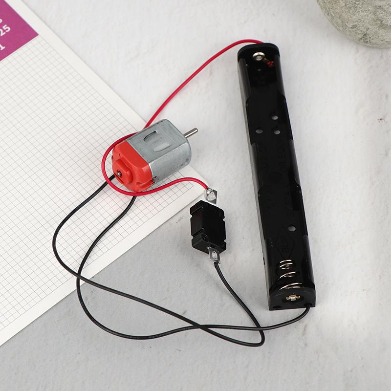 130 Motor Kit With 2X Battery Storage Case And Switch 16500 Rpm Mini Student Diy Electronic Motor Circuit Models Kit