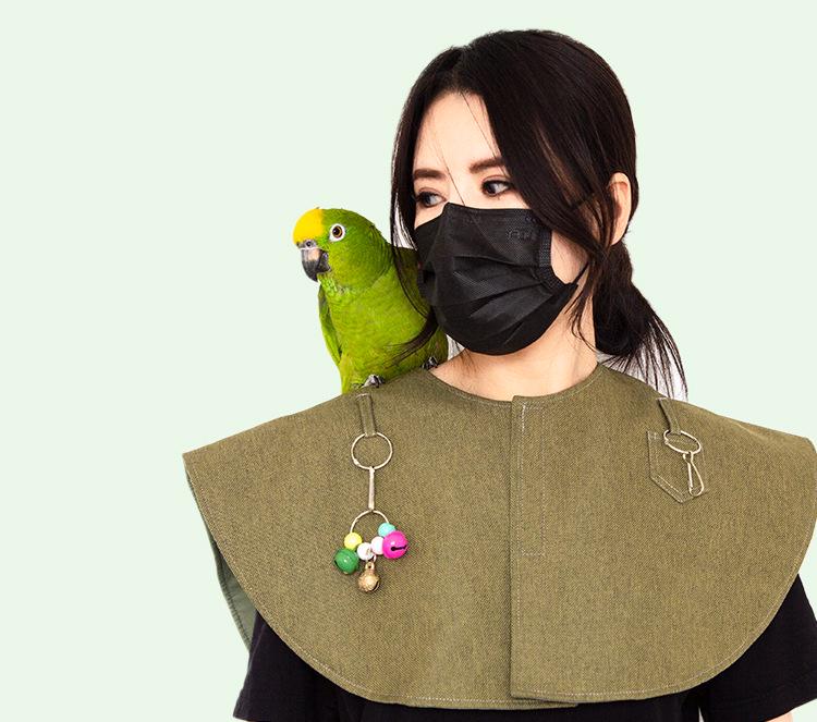 Parrot Diaper Nappy & Shawl Protector: Anti-Scratch/Bite Peony Design for Budgie & Cockatiel