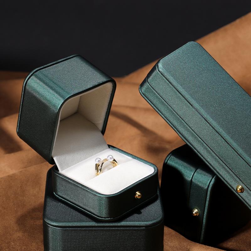 White PU Leather Jewelry Box for Rings Earrings Necklaces Bracelets Storage Organizer