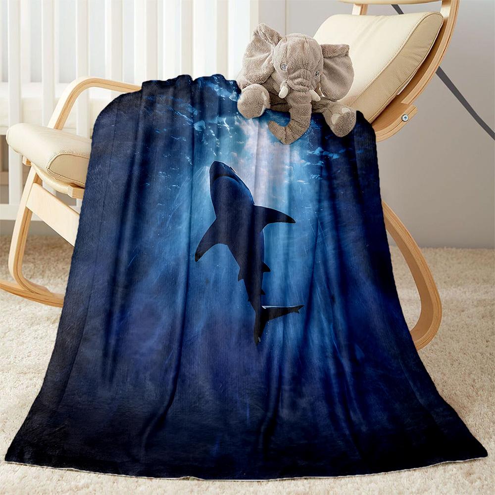 Ocean Animal Flannel Blanket - Soft and Comfortable, Suitable for Sofas, Beds, Offices, Travel, All Seasons, and A Great Gift for The Holidays.