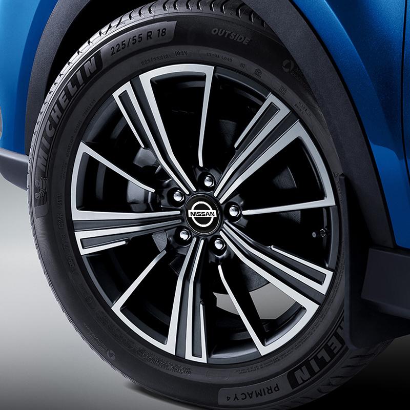 ABP3 56mm Aluminum Alloy Car Wheel Center Decal Hub Sticker For Nissan X-trail Qashqai Note Juke leaf Sentra Patrol Car Styling