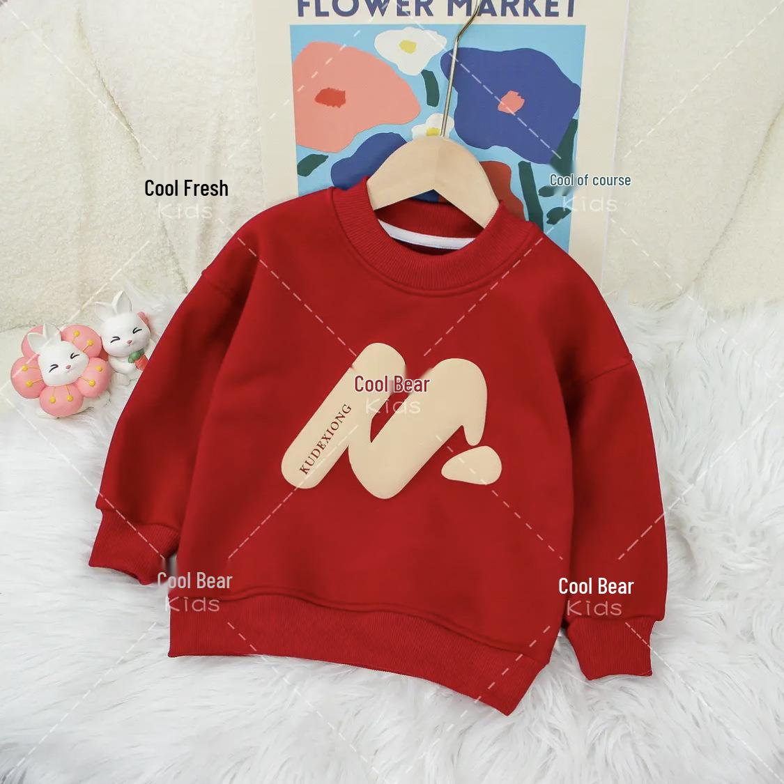 

2025 Осень Толстовки в западном стиле с пенопластовыми буквами для мамы-сына или мамы-дочери 90cm for 21-29 lbs