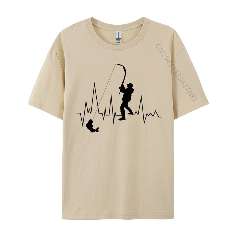 Fish Heartbeat TShirt Winter Gift TShirt for Men Cotton Printed T Shirt Discount Xs Graphic T Shirts