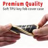 for Toyota Key Fob Cover Soft TPU with Premium Leather Keychain Protection Key Fob Case Fit for Grand Highlander Tundra Prius Crown Corolla Cross