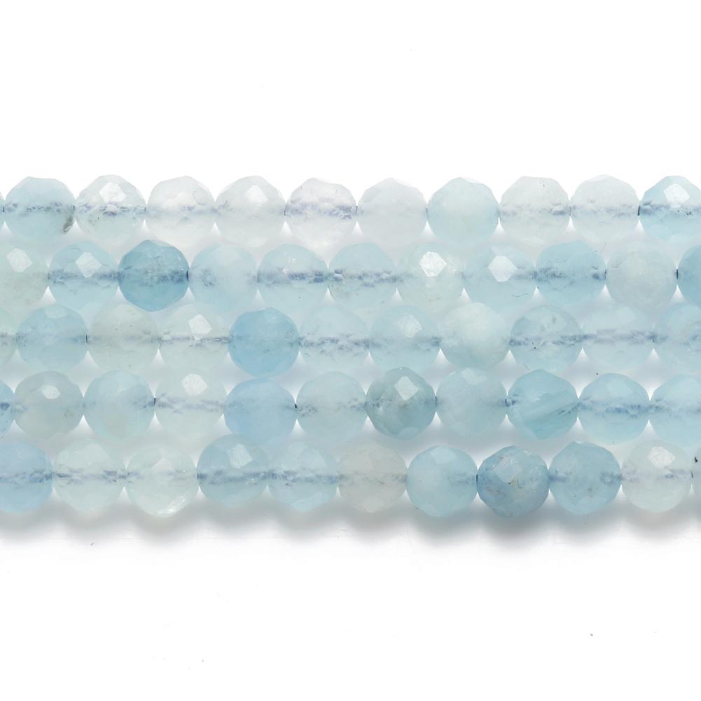2 3 4mm Natural Faceted Citrine Opal Jade Onyx Gem Stone Beads Round Mineral Beads For Jewelry Making DIY Bracelet Accessories