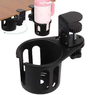 360 Grad drehbarer Getränkehalter Nicht rutschender Clip-On Getränkehalter Tisch für Getränke Tischkante Schreibtisch