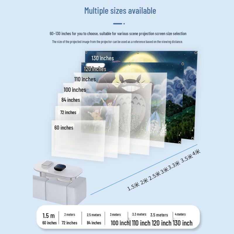 Photonenvorhang Hochverstärkungs-Weitwinkel-Anti-Licht-Projektionsleinwand für Innen/Außen