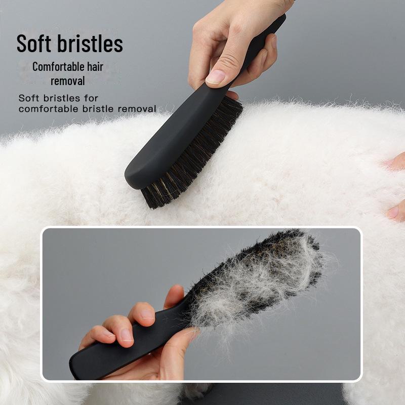 Solid Wood Pet Comb with Fluffy Needles and Detangle Knife