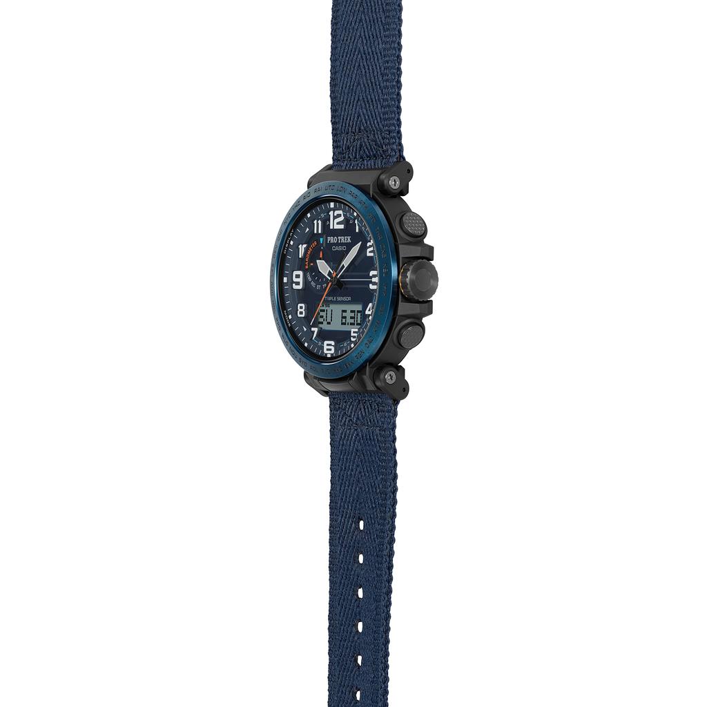 Casio Men's Stainless Steel 100M Water Resistant Digital Alarm Quartz Watch PRG-601YB-2