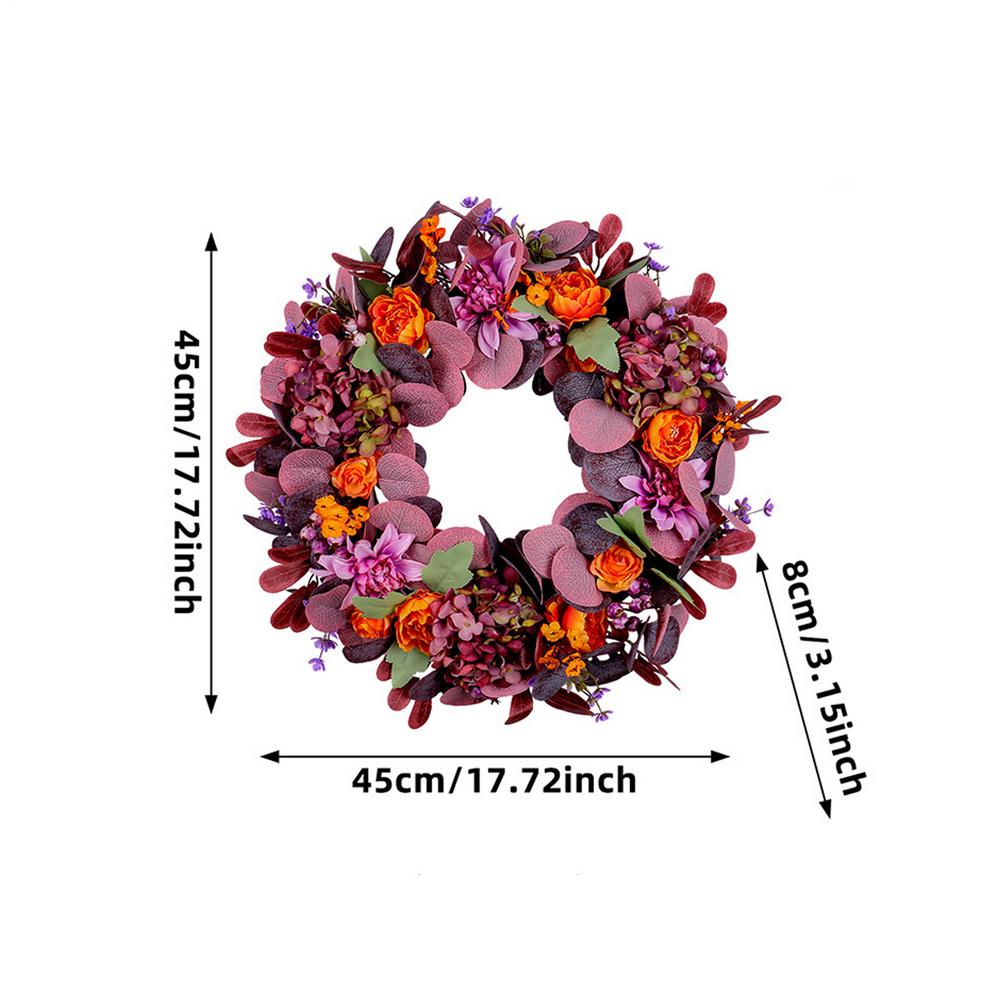 

Fall Wreath Autumn Wreaths For Front Door Artificial Christmas Decorations Party Supplies For Holiday Fireplace Window Halloween