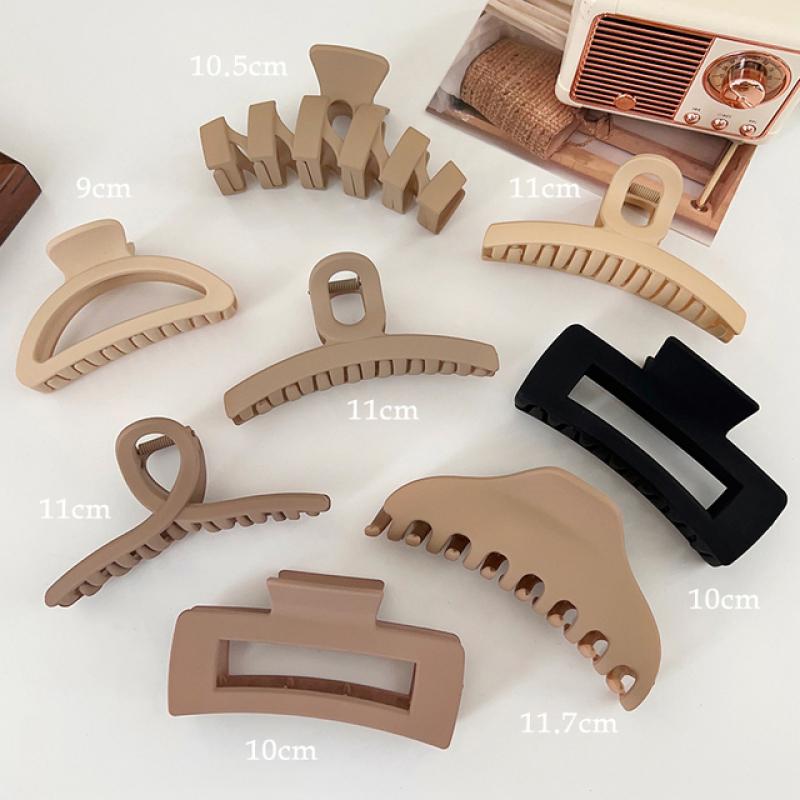 

10 ШТ Нова жіноча модна зажим-кіготь Кавова чорна акрилова велика заколка для волосся Корейська для дівчини Зажим-акула Головні убори Шпилька Аксесуари для волосся