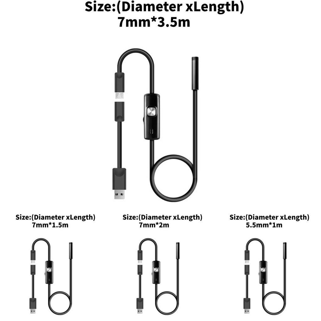 Usb Waterproof Inspection Scope With Camera And Led Illumination For Car Repair And Household Use