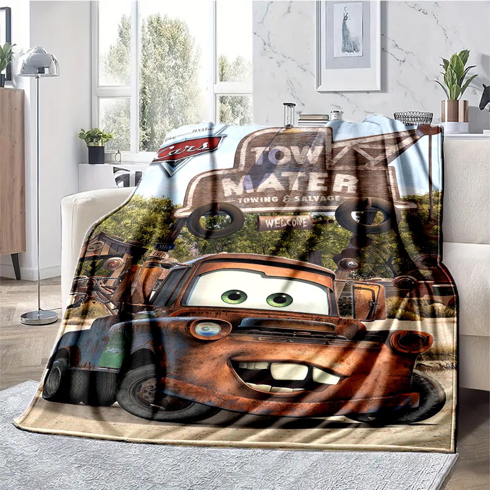 Cars Theme Printed Blanket - Perfect for Couch, Bed, Travel & Outdoor Use | Machine Washable, Cozy & Durable.