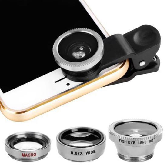 3 in 1 Camera Fish Eye Mobile Phone Macro Super Wide Angle Lens