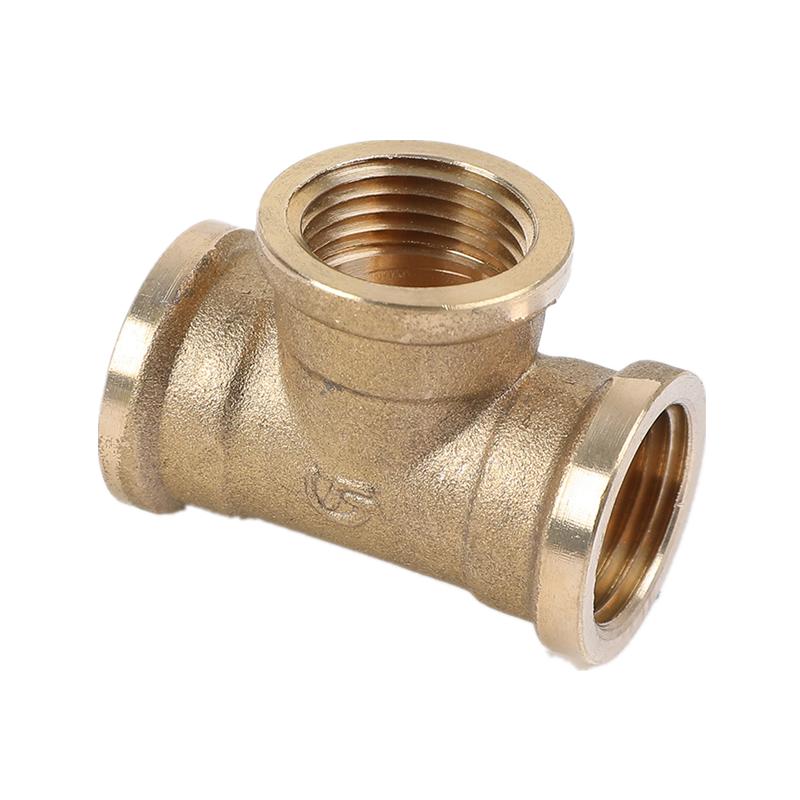 1Pc Pneumatic Brass Pipe Fitting Male-Female Thread Conversion Connect 1/8" 1/4" 3/8" BSP Tee Type Copper Water Oil Gas Adapter