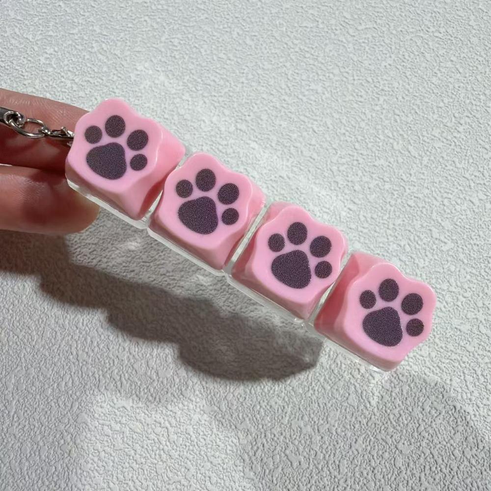 Katzenpfote Fidget Schlüsselanhänger Spring in the Air Serie Finger Klicker Spielzeug Knopf Tastenkappe für Erwachsene Kinder