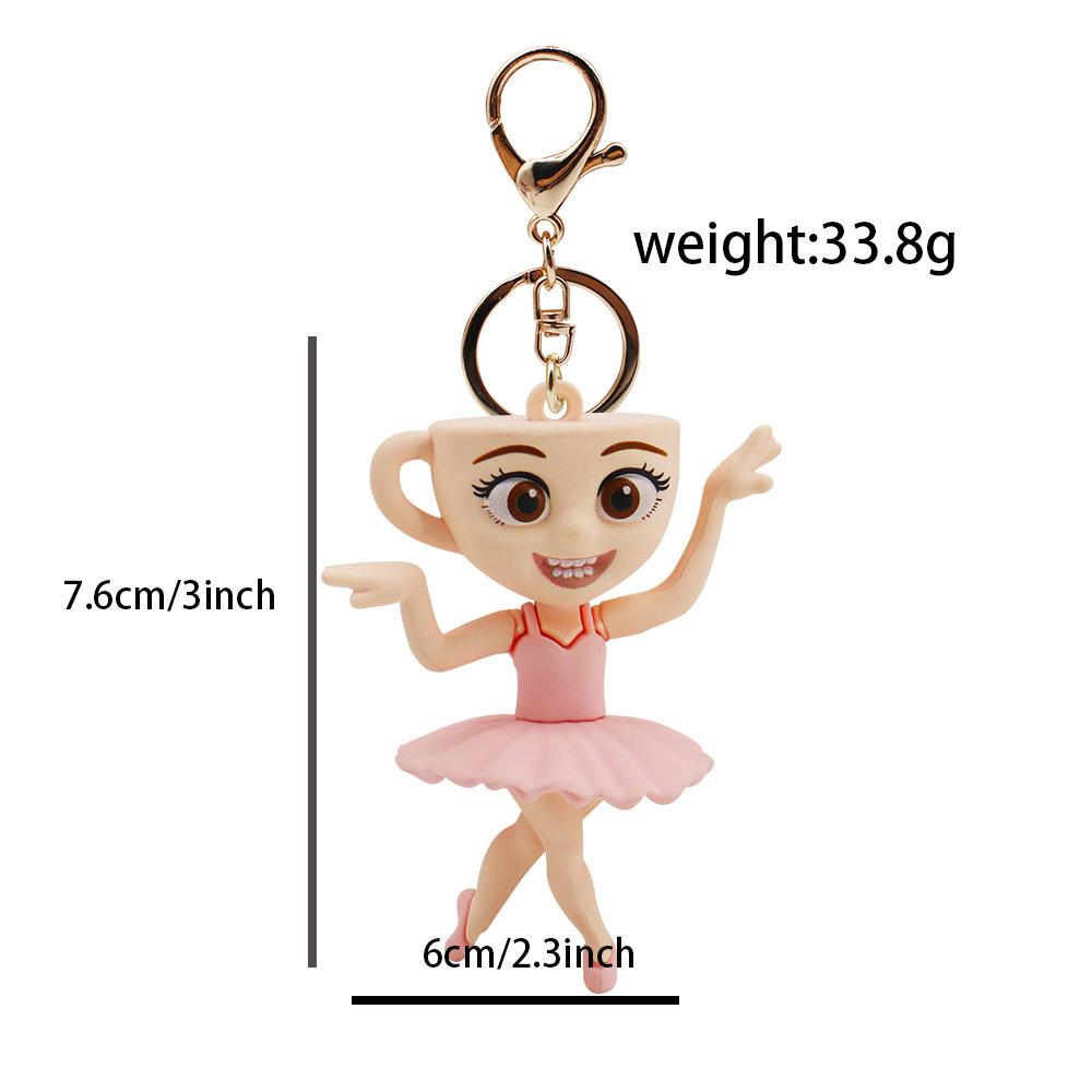 Enchanting Shanhaijing Mythical Animals and Ballet Girl Italian Style Keychain Pendant