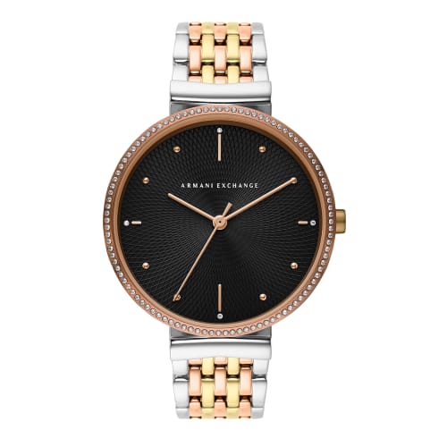 

Armani Exchange Three-Hand Tritone Stainless Steel Watch