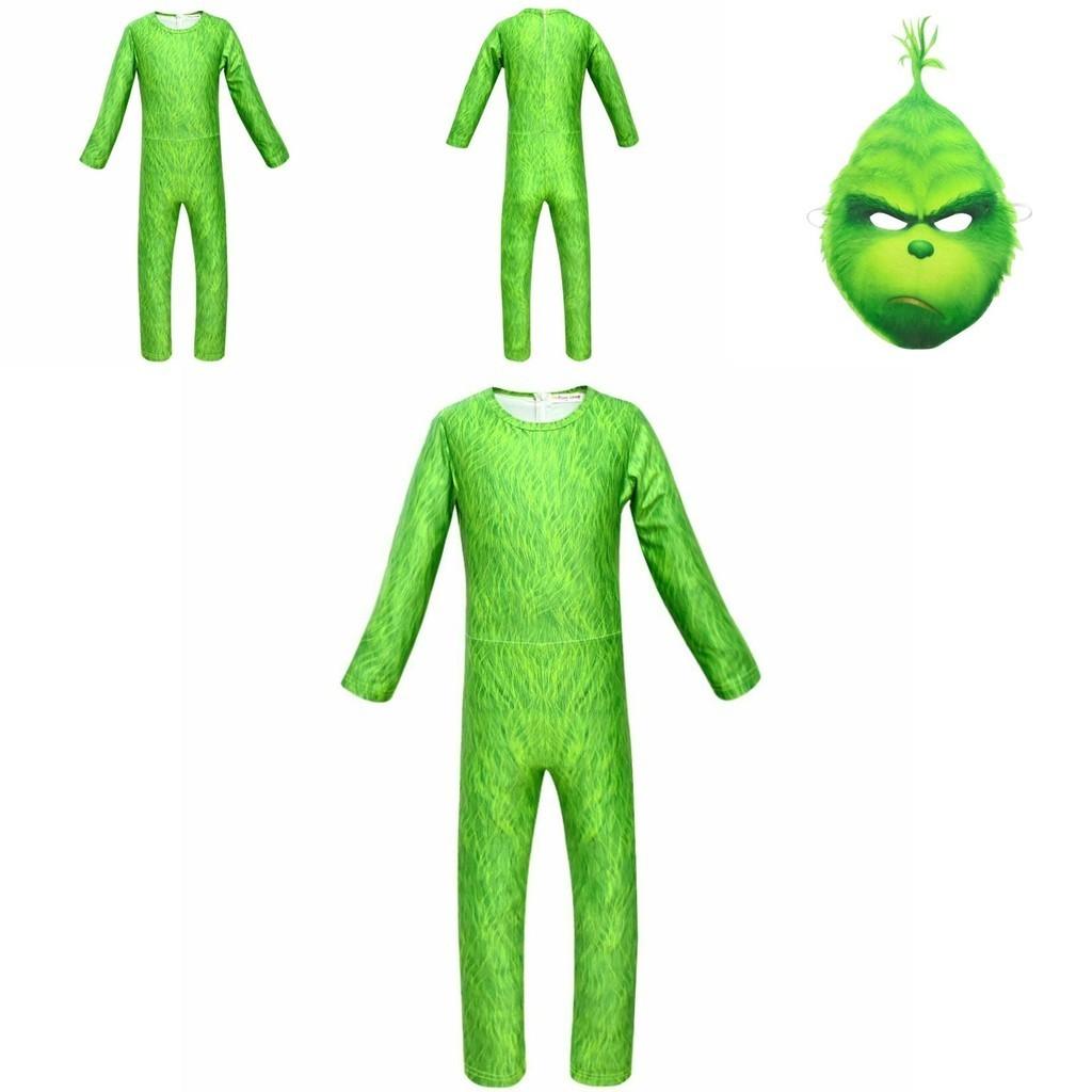 Eye-catching Grinch Cosplay Costume For Kids Perfect For Halloween Parties!