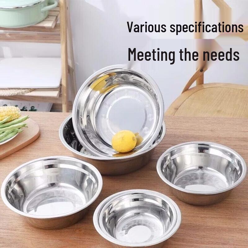Ke Jia Xiang Stainless Steel Deep Round Multi-Purpose Bowl Set