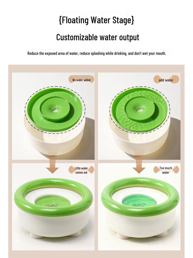 Cloud Floating Anti-Spill Dog Water Bowl - Non-Slip, Anti-Tip Pet Drinking Bowl