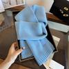 High Quality 100% Wool Scarf Women Men Autumn Australian Pure Wool Knitted Muffler Female Male Solid Simple Decorate Scarves