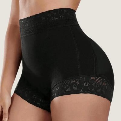 Women High Waist Lace Trim Tummy & Butt Lifter Shapewear Shorts