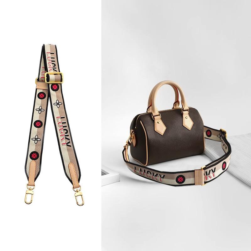 Luoboshi Embroidered Shoulder Strap for LV Speedy 20 Canvas Crossbody Bag Accessories