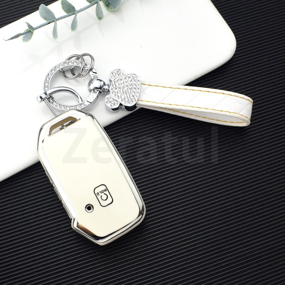 5 Buttons Tpu Car Key Shell Fob Holder Cover For Kia Ceed Cerato Forte Niro Seltos Sorento Soul Sportage Telluride K5 Keyless