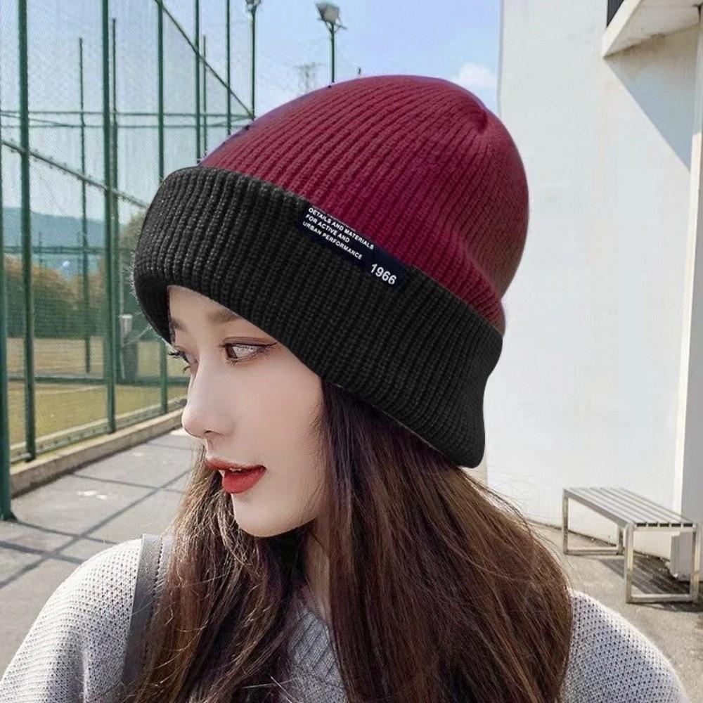 Breathable Double-faced Hat Thickened Warm Cold Hat Comfortable Knitted Hat  Winter