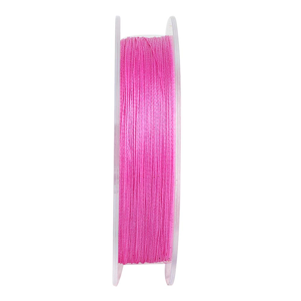 Hercules PE Fishing 15 and versatile fishing line for long Suitable for ajing and Pink 1000M Line, 4-strand braided, colors. High-strength, durable,