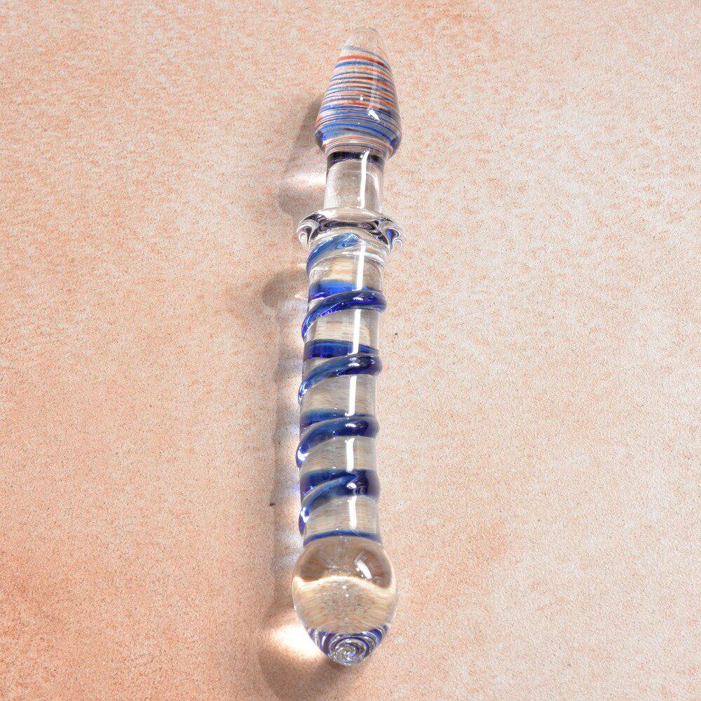 Glass Dildo Pyrex Crystal Dildos Double Head Penis Fake Dick Sex Toys For Woman Men Glass Anal Plug