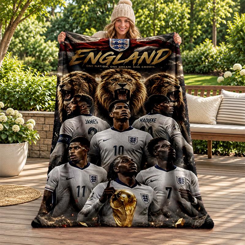 England national football team blanket Flannel Blanket Soft Cozy Plush Throw for Sofa Bed Lightweight Home Decoration Gifts for Christmas various holi