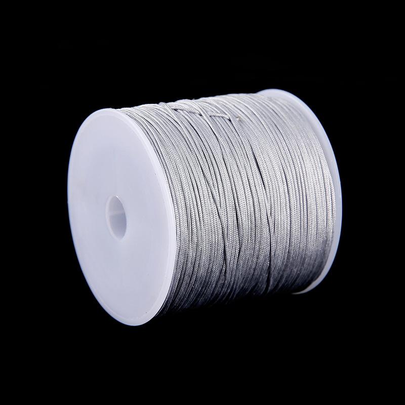 Rot Nein. 72 Baumwollgarn: 30m Handgeflochtenes Seil, 0,8mm für Armbänder, Halsketten, Perlenarbeiten, DIY-Zubehör