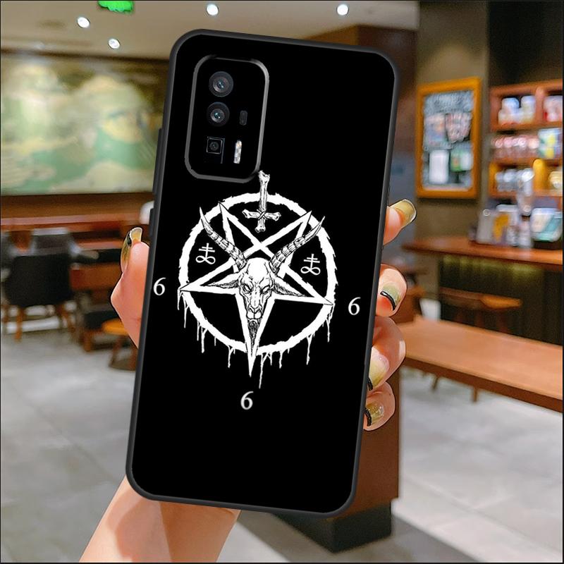 Gothic Satanic Pentagram Case For Xiaomi 15 14 Ultra 13 11T 12T 13T 14T Pro POCO X7 Pro X3 X5 X6 M6 F5 F6 Pro Cover