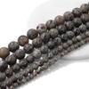 Natural Flame Stone Bead Bright Yooperlite Round Loose Spacer Stone For Jewelry Making DIY Bracelets Necklace
