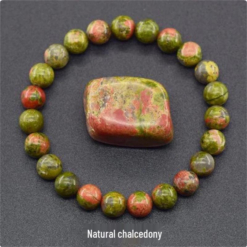 Jingde Jewelry Natural Agate Bracelet: Single-Loop Crystal Stone for Men and Women